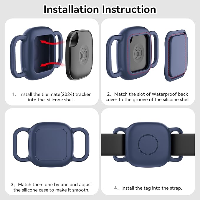 DDJ 2-Pack Dog Collar Holder for Tile Life360 Mate 2022 Tracker, Waterproof - Image 9