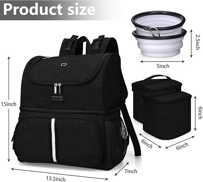 BAGLHER Pet Travel Bag, Double-Layer Pet Supplies Backpack, Pet Travel Backpack - Image 7
