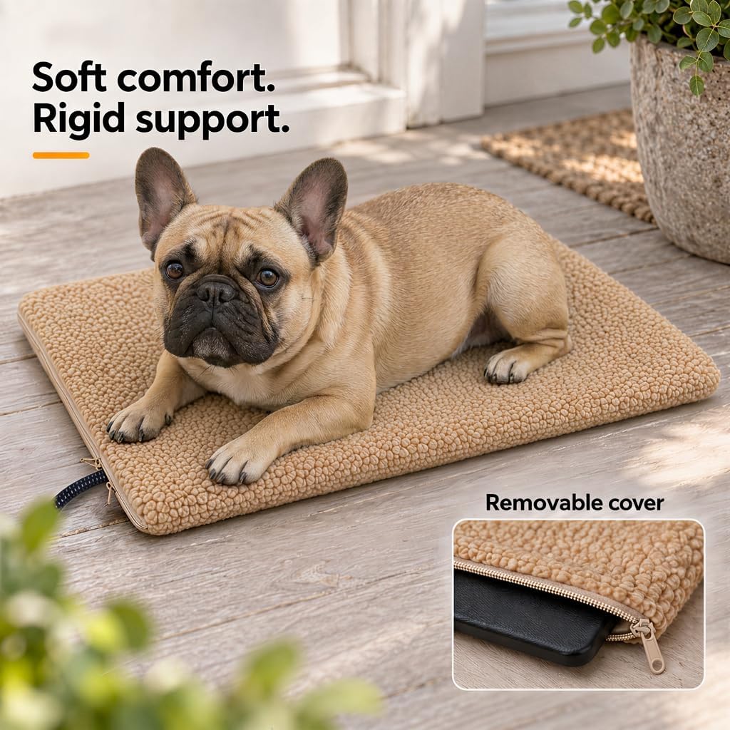 Outdoor Cat Heating Pad, Rigid ABS Pet Heated Mat,Safety Listed,20x16In,45W