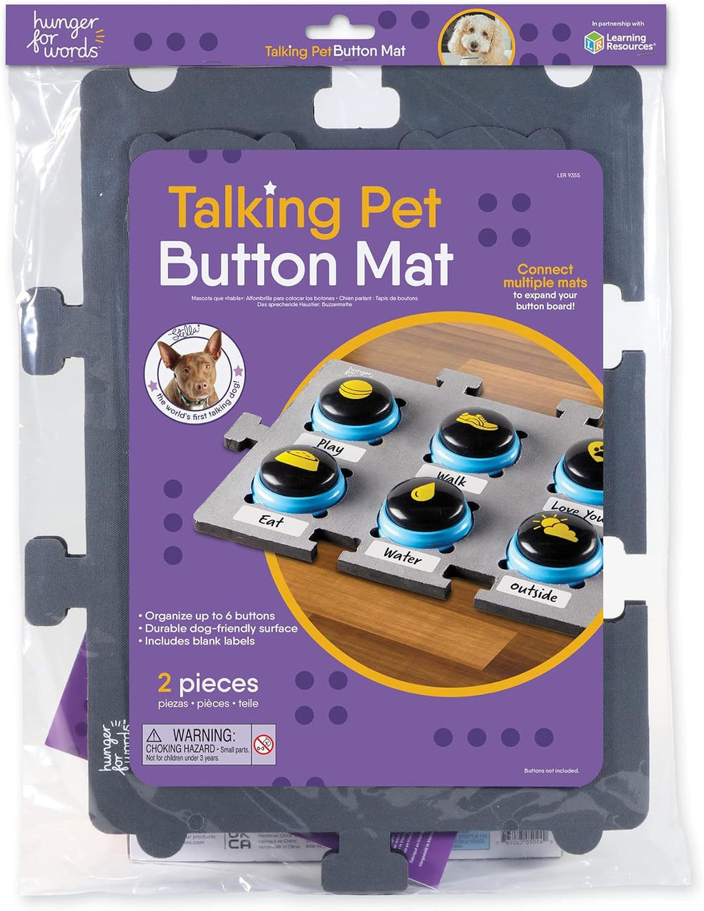 Hunger for Words Talking Pet Button Mat