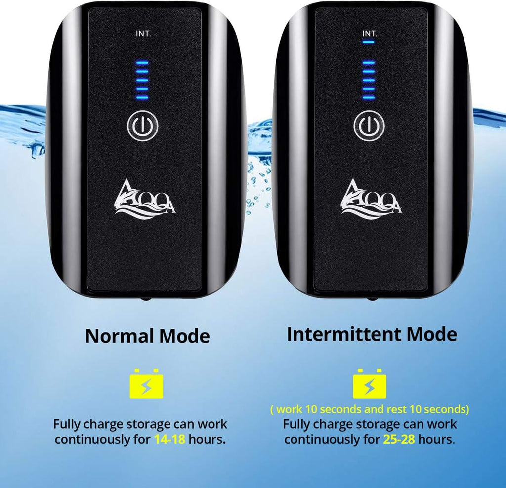 AQQA Aquarium Air Pump Battery Powered USB Rechargeable Aerator Oxygen Pump