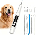 Puffluv Pet Teeth Cleaning Kit with LED Light, Electric Dental Cleaner for Dogs & Cats, 5 Adjustable Modes, Tartar & Stain Care Tool (White)