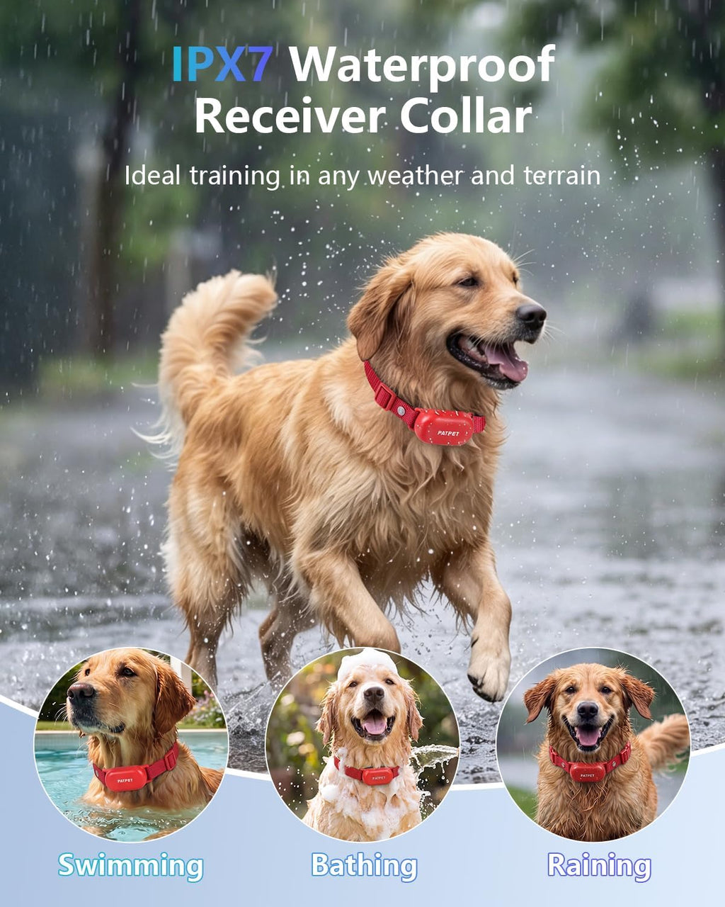 PATPET Dog Shock Collar with Remote Control - 4000FT Safe Training Collar
