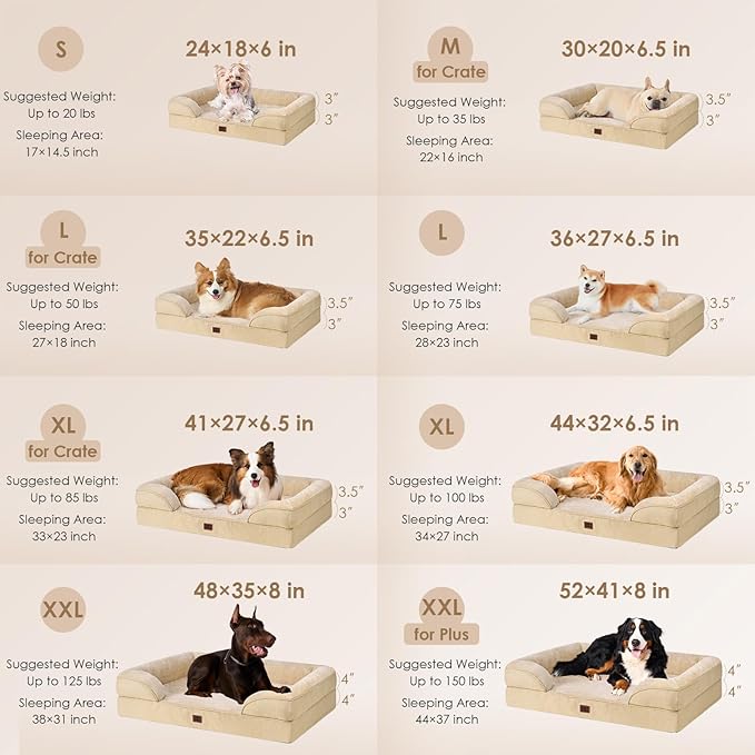 EHEYCIGA Orthopedic Dog Beds for Large Dogs, Waterproof Memory Foam Large Dog - Image 2