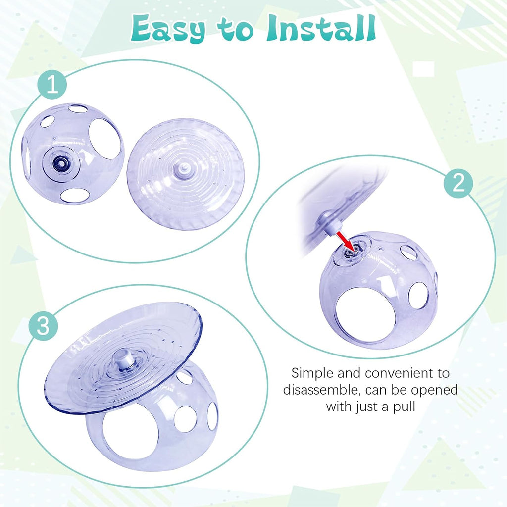 Hamiledyi Hamster Flying Saucer with Hideout House Plastic Hamster Wheel Small Animal Silent Running Wheel Gerbil Exercise Wheel Toy for Mice, Hamster and Other Small Pets (7In, Blue)