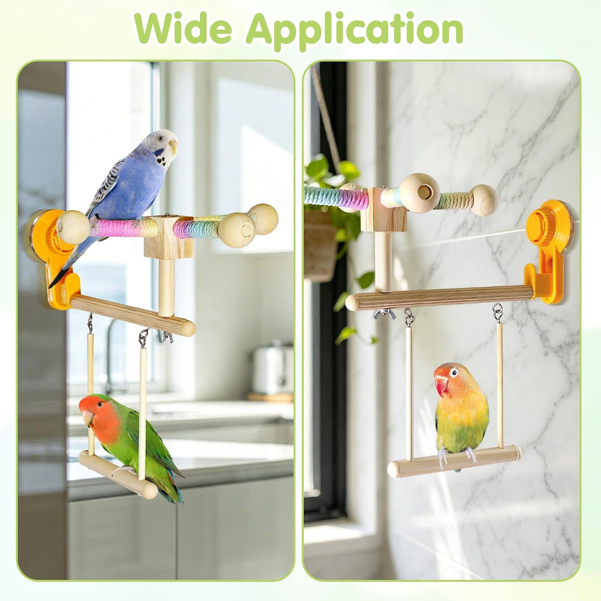 Bird Perch Toy Parrot Spinning Perch Swing Toy