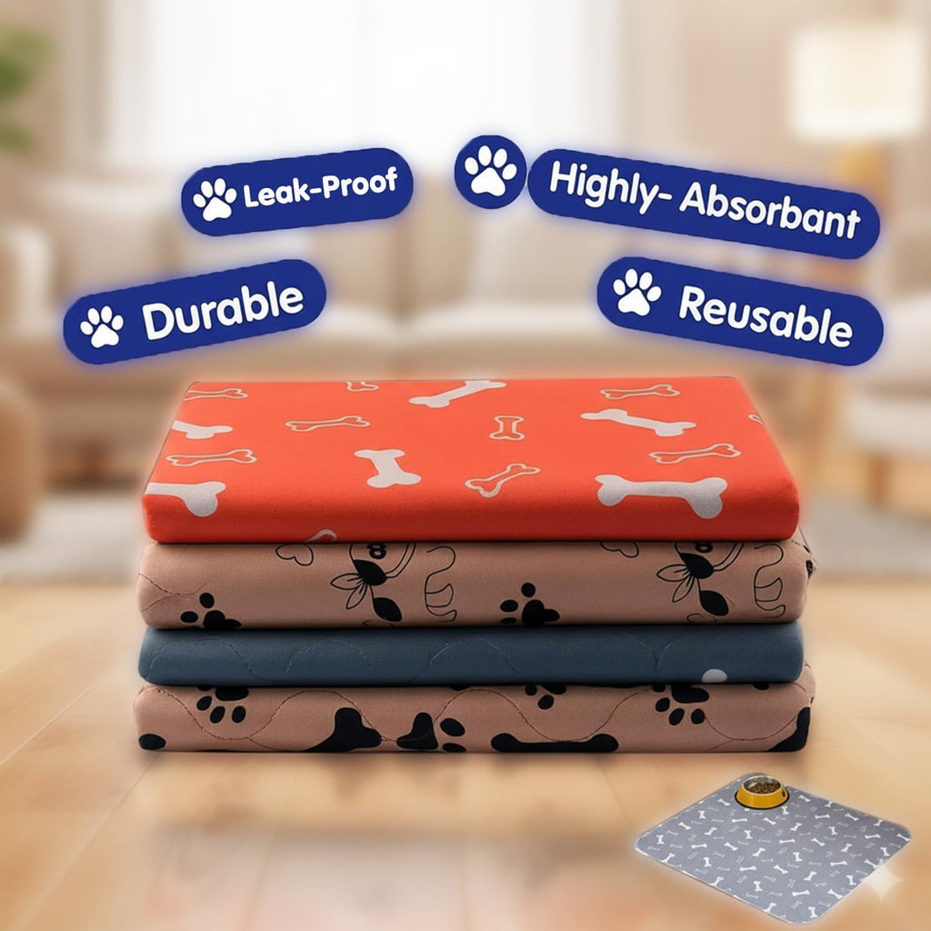 Puppy Pee Pads with Pheromones, Elite Pads for Cats, Washable Pee Pads for Dogs, Leak-Proof & Anti-Slip Pet Training Pad for Home & Travel(White, L: 31.5" × 27.6")