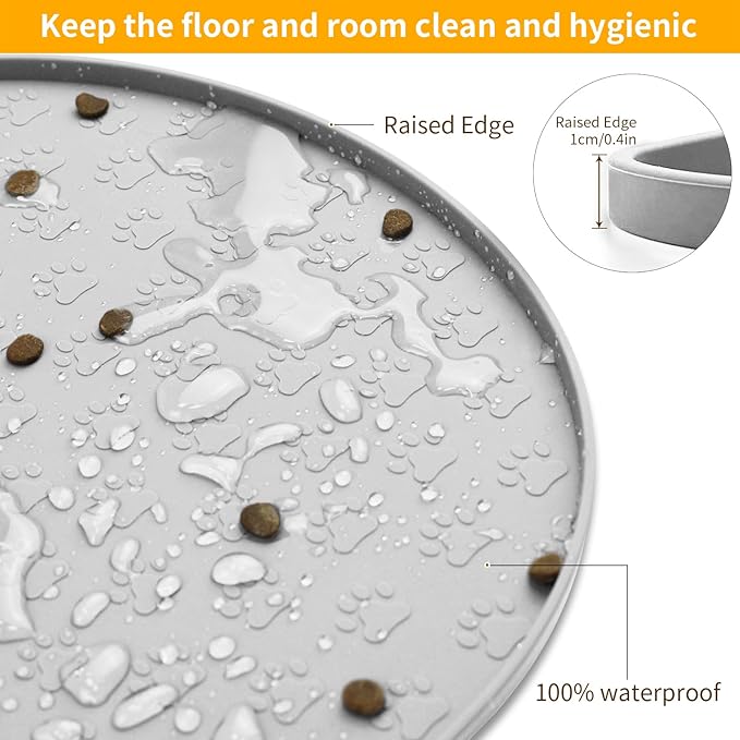 KPWACD Dog Food Mat Anti-Slip Bowl Mats - Image 5