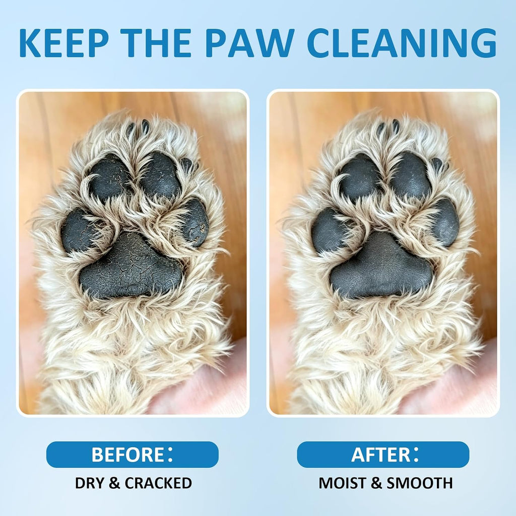 Dog Paw Cleaner Kit with No-Rinse Foam, Dog Paw Balm & Paw Scrubber