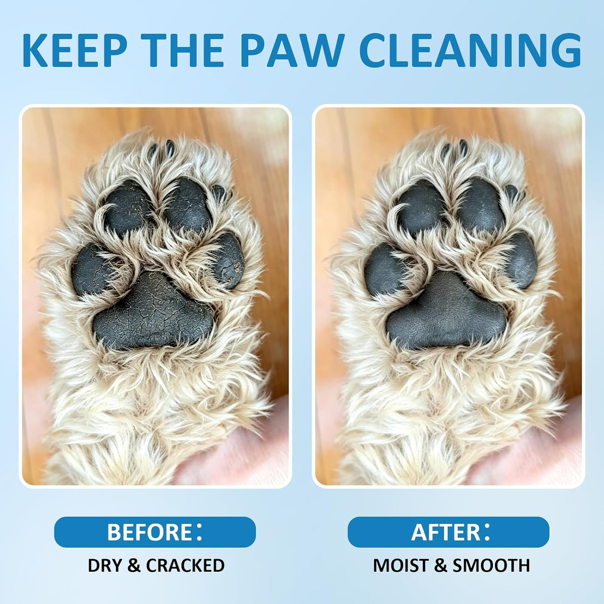 Dog Paw Cleaner Kit with No-Rinse Foam, Dog Paw Balm & Paw Scrubber