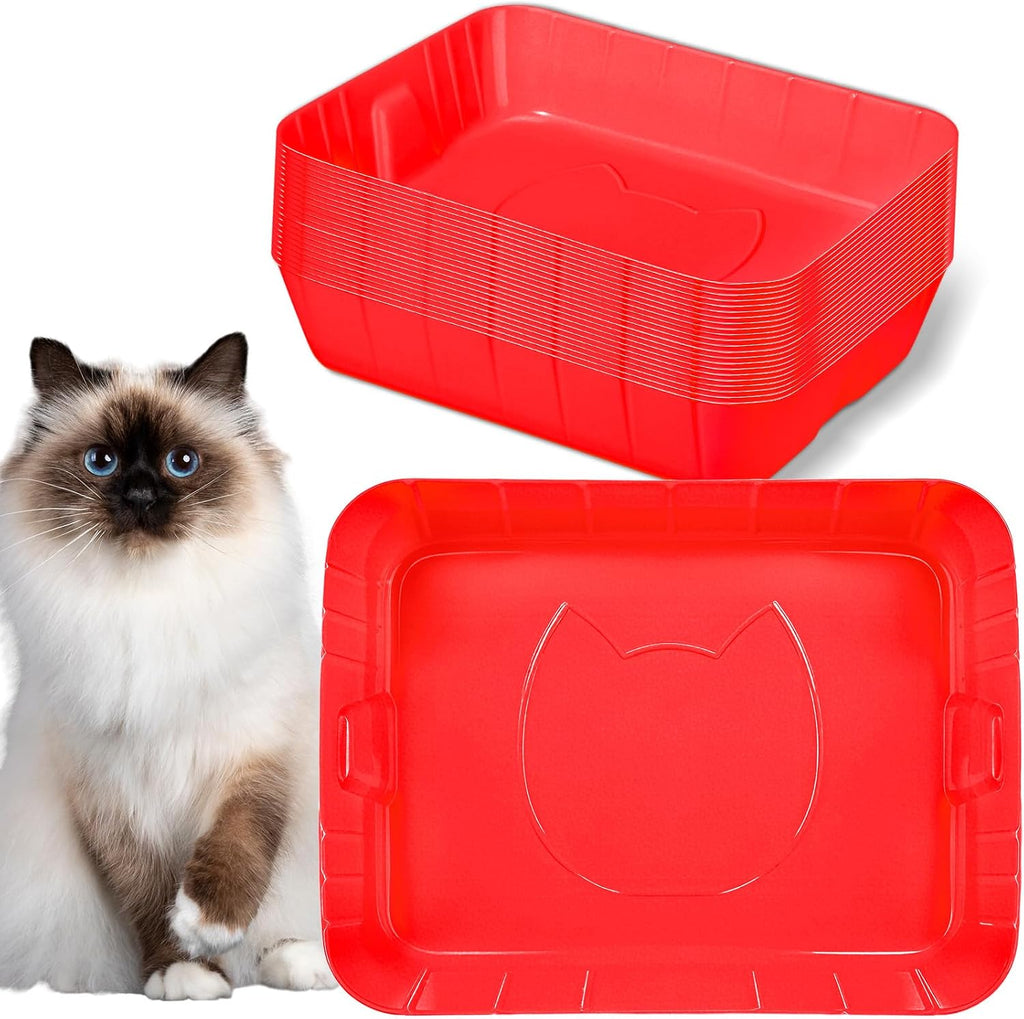 Bokon 25 Count Disposable Litter Box for Cats Large, White