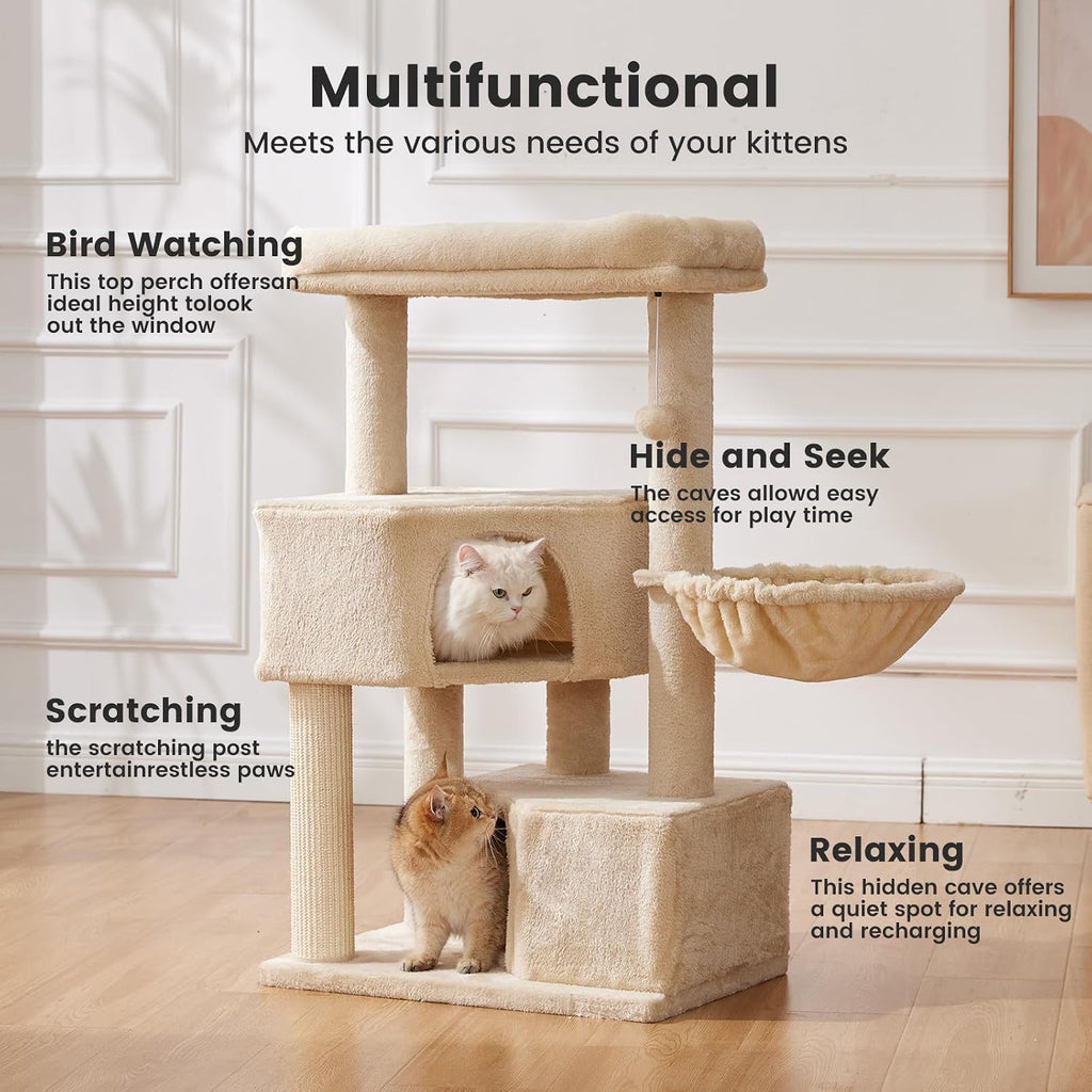 Gardner Pet Cat Tower for Large Cats, 41" Heavy Duty Cat Tree