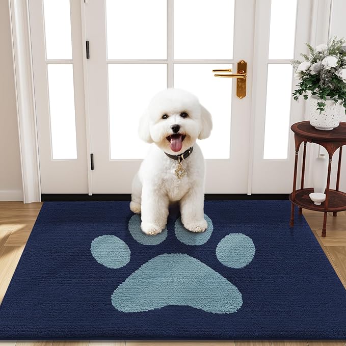 Buganda Dog Door Mat for Muddy Paws, Absorbent Dirt Trapper Non Slip Indoor by Buganda