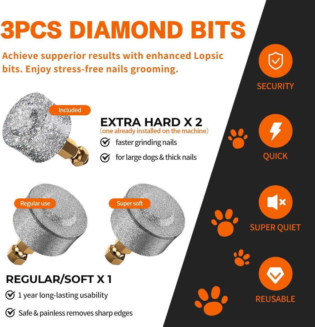 Super Quiet Dog Nail Grinder Kit Safe & Silent for Sensitive Dogs Cats