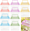 10Pcs Reptile Terrariums Carrier Cage with Lids Handle
