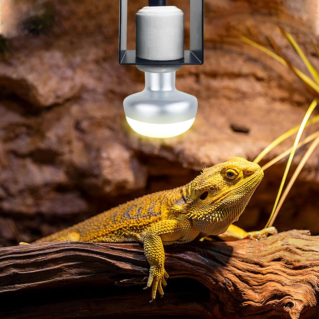 kathson 2Pcs Reptile Heat Lamp Fixture Ceramic E26 Base Light Bulb Socket with Separate Switches Bearded Dragon Lamp Holder Bracket for Iguana Snake Lizard Turtle Gecko Terrariums Habitat