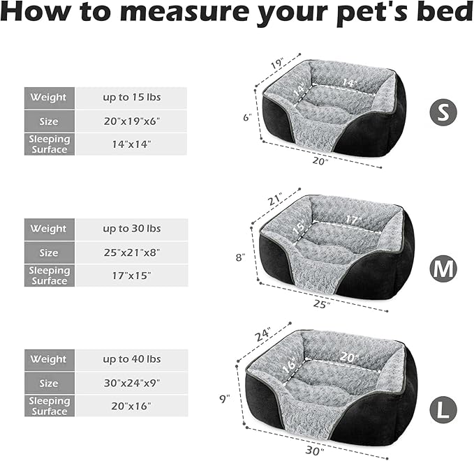 INVENHO Large Dog Bed Rectangle Washable Orthopedic Soft Calming Sleeping - Image 3
