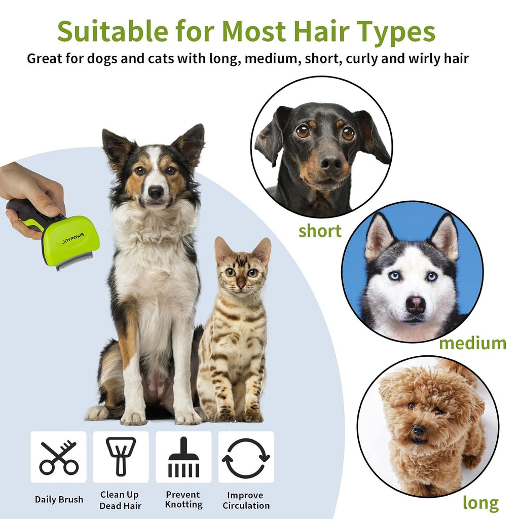 Upgraded Pet Self Cleaning Grooming Brush Curved Deshedding Tool