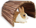Guinea Pig Wooden Bridge Ladder（15.8 x 7.9 in）, Wooden Flexible Hideout - Extra Large Wooden Rabbit Climbing Tunnel Hideaway for Bunny Guinea Pig Chinchillas Hedgehogs and Other Rodents
