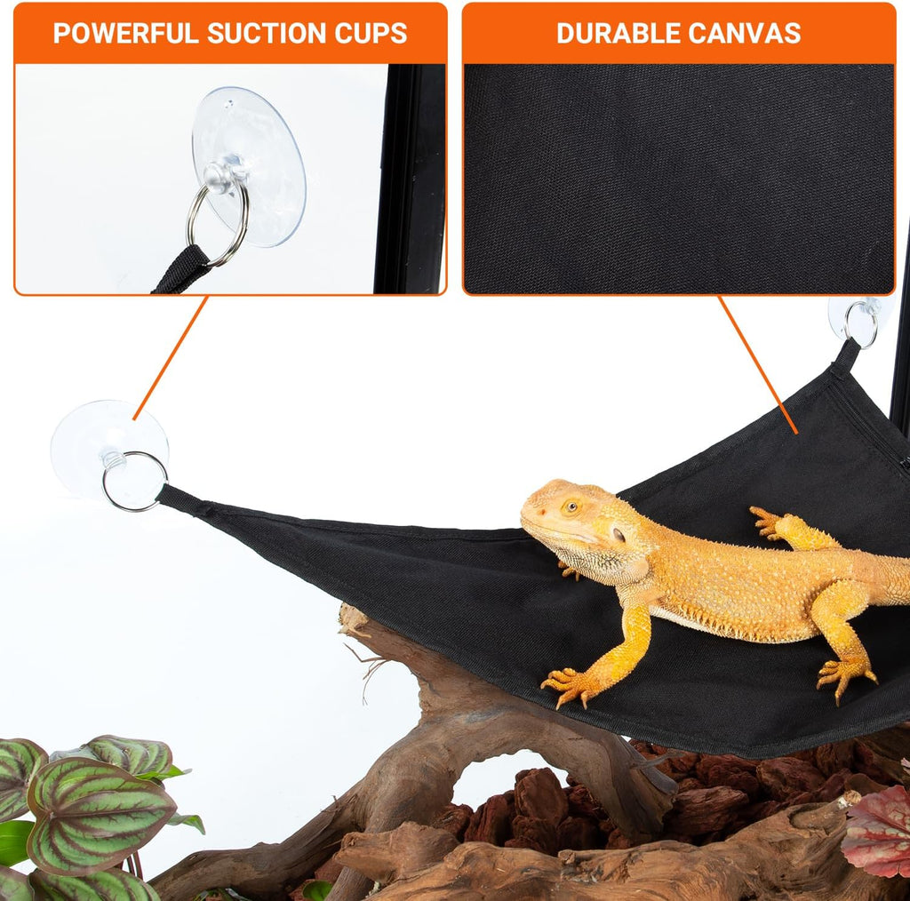 REPTI ZOO Reptile Heating Hammock, Reptile Hammock and Reptile Heating Pad with Dimming Temprature Controller 2-in-1 for Chameleon, Lizard, Gecko, Iguana
