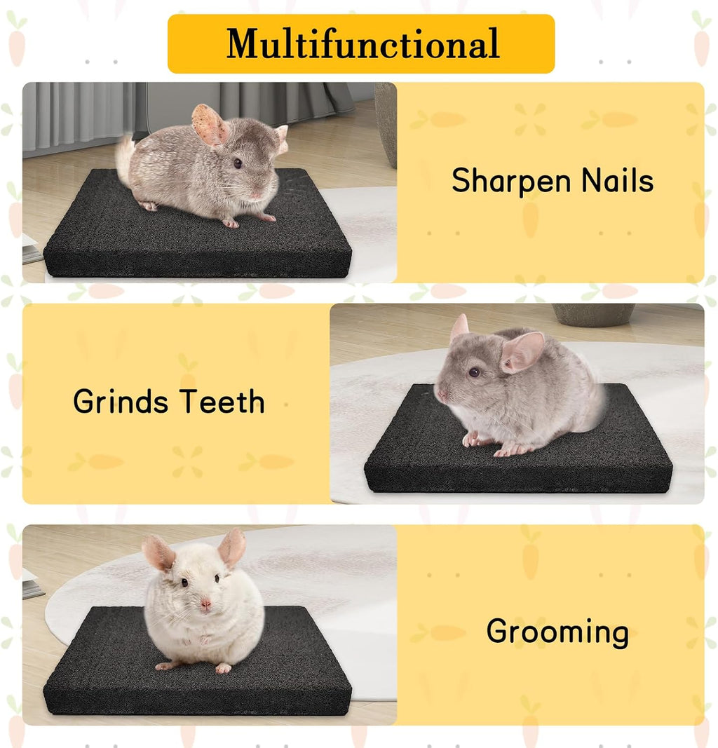 BNOSDM Chinchilla Scratch Foot Pads Natural Hamster Grinding Claw Mats 2Pcs