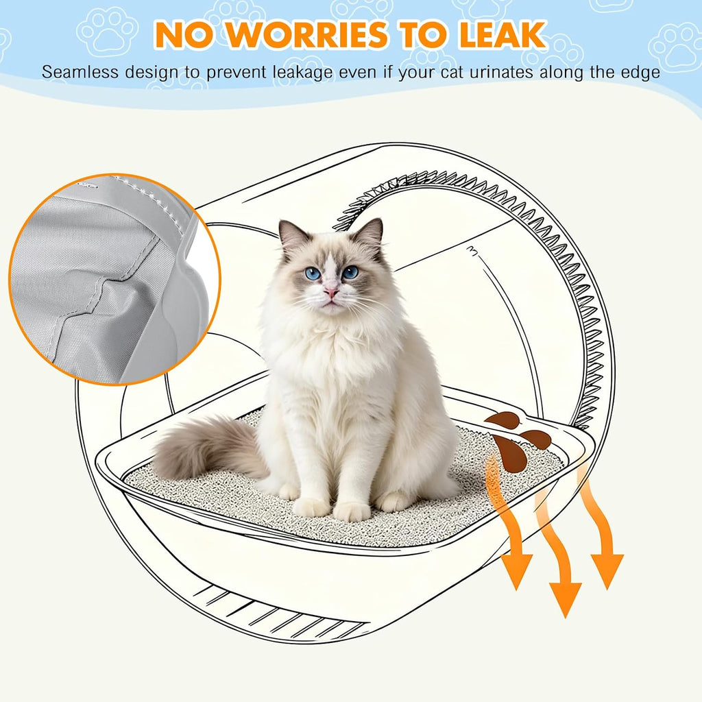 BKNOOU 2 Pack Self Cleaning Litter Box Waterproof Pads with 30 Liners