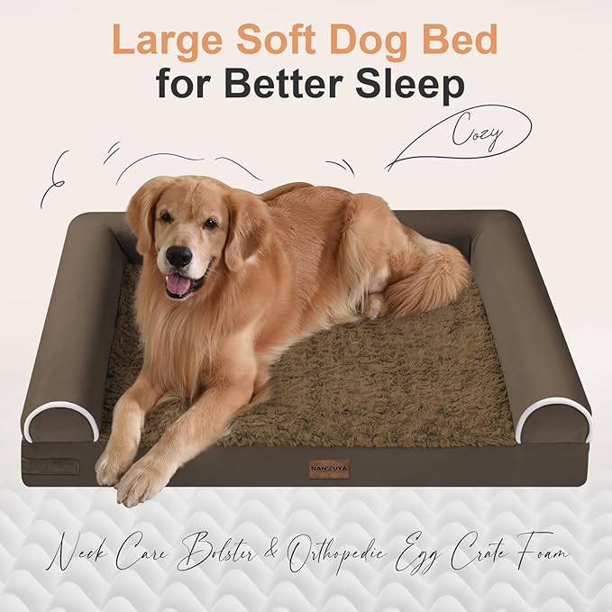 Large Dog Bed Orthopedic Washable: Jumbo Dog Bed Bolster Extra Large Dogs Egg - Image 2