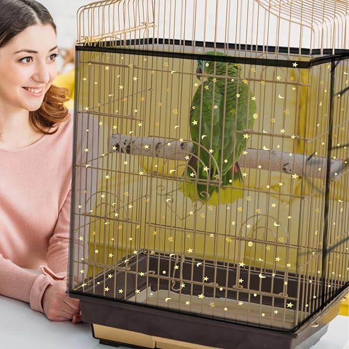 Daoeny Bird Cage Seed Catcher, Large Bird Cage Cover, Adjustable Soft Airy - Image 5
