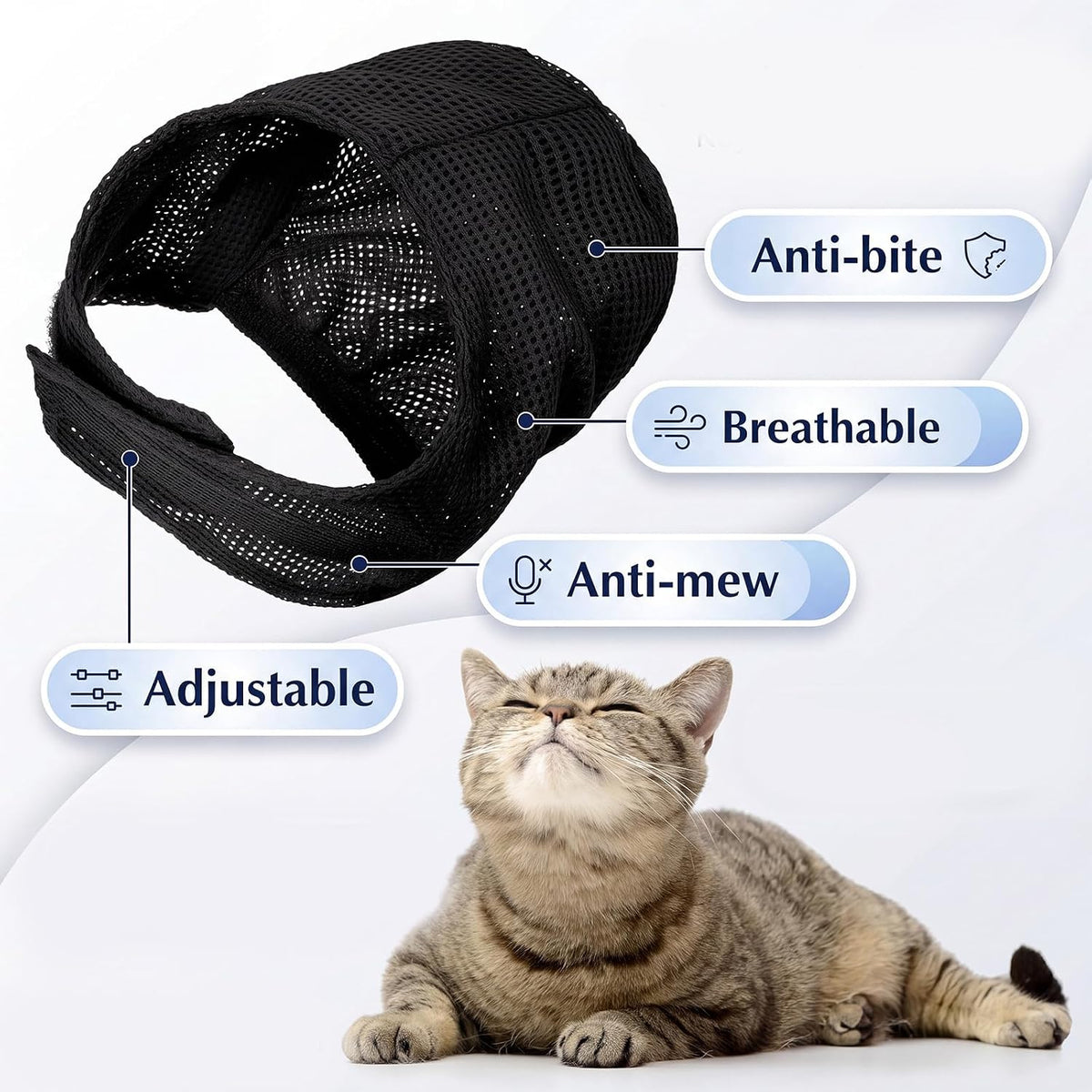 10 Pcs Cat Bathing Bag, Cat Shower Grooming Kit, Black and Blue