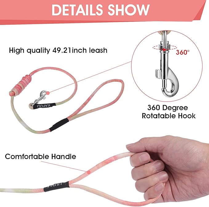 TIESOME Cat Harness and Leash Set, Adjustable Gradient Kitten Harness Escape - Image 3