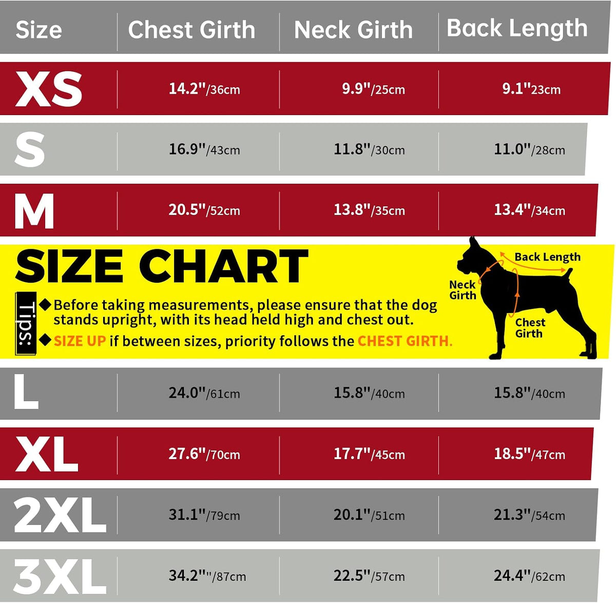 Lelepet Dog Suit for Surgery Recovery, Full Body Onesie for Dogs, Red, M