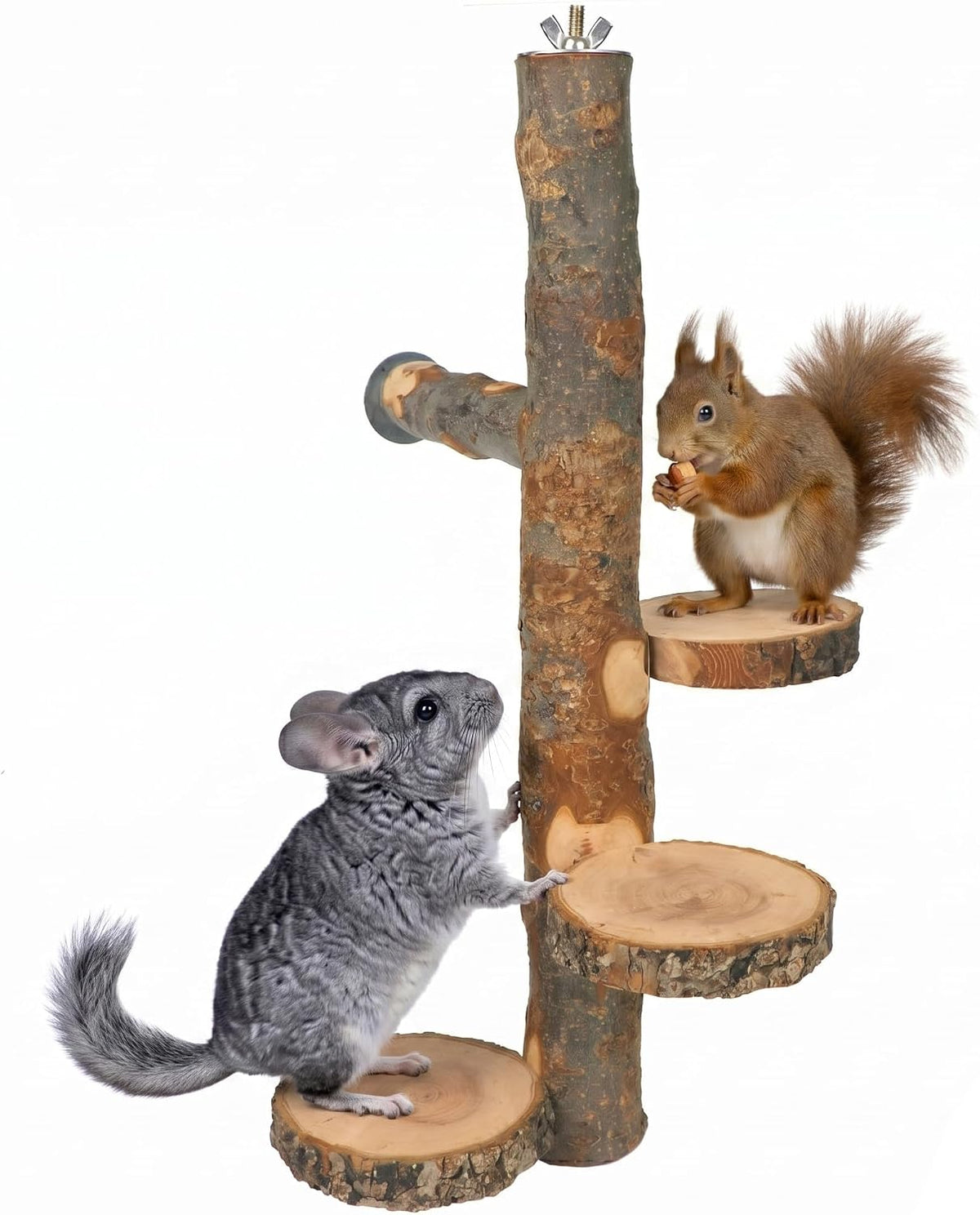 YKD Chinchilla Large Hanging Wooden Rotating Platform
