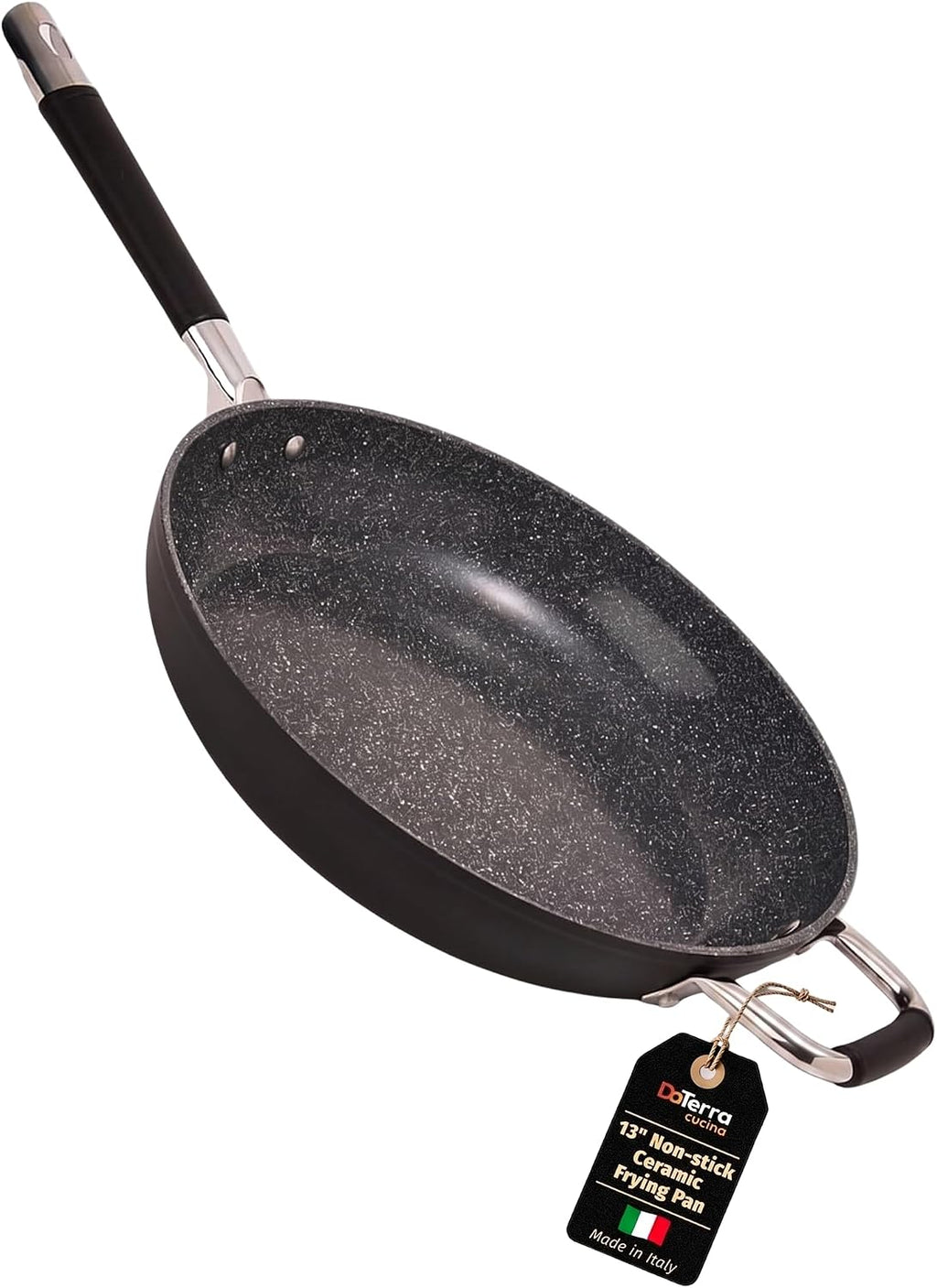 DaTerra Cucina - Ceramic Frying Pan, Induction & Oven, Made In Italy, 13"