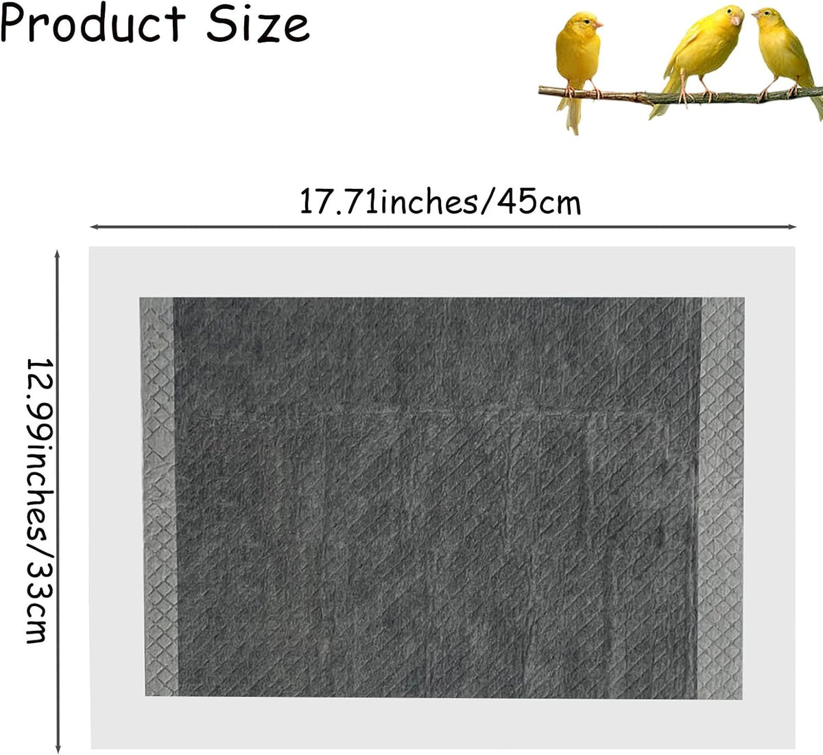 100PCS Disposable Bird Liners for Cage 17.71 x 12.99In Absorb Odors