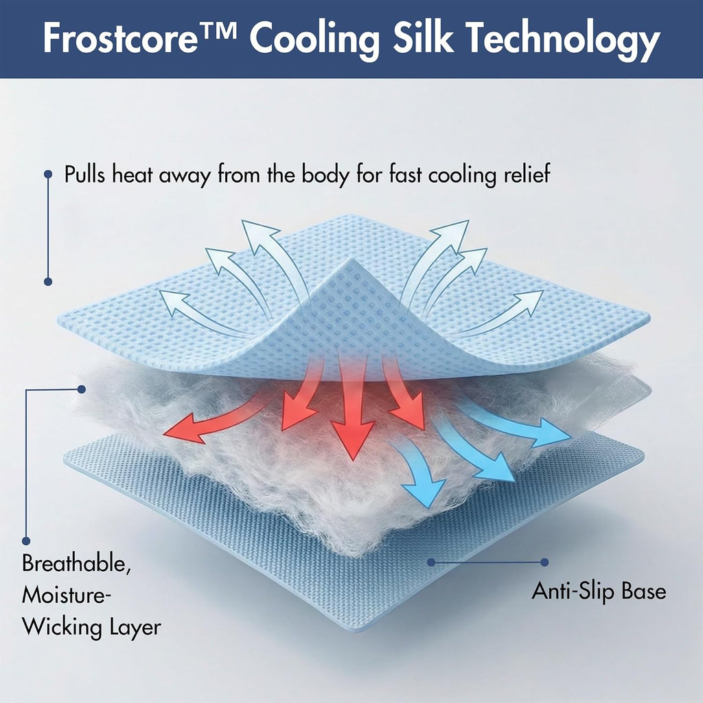 Spark Paws FrostCore Dog Cooling Mat - Non Gel Self Cooling Pet Pad