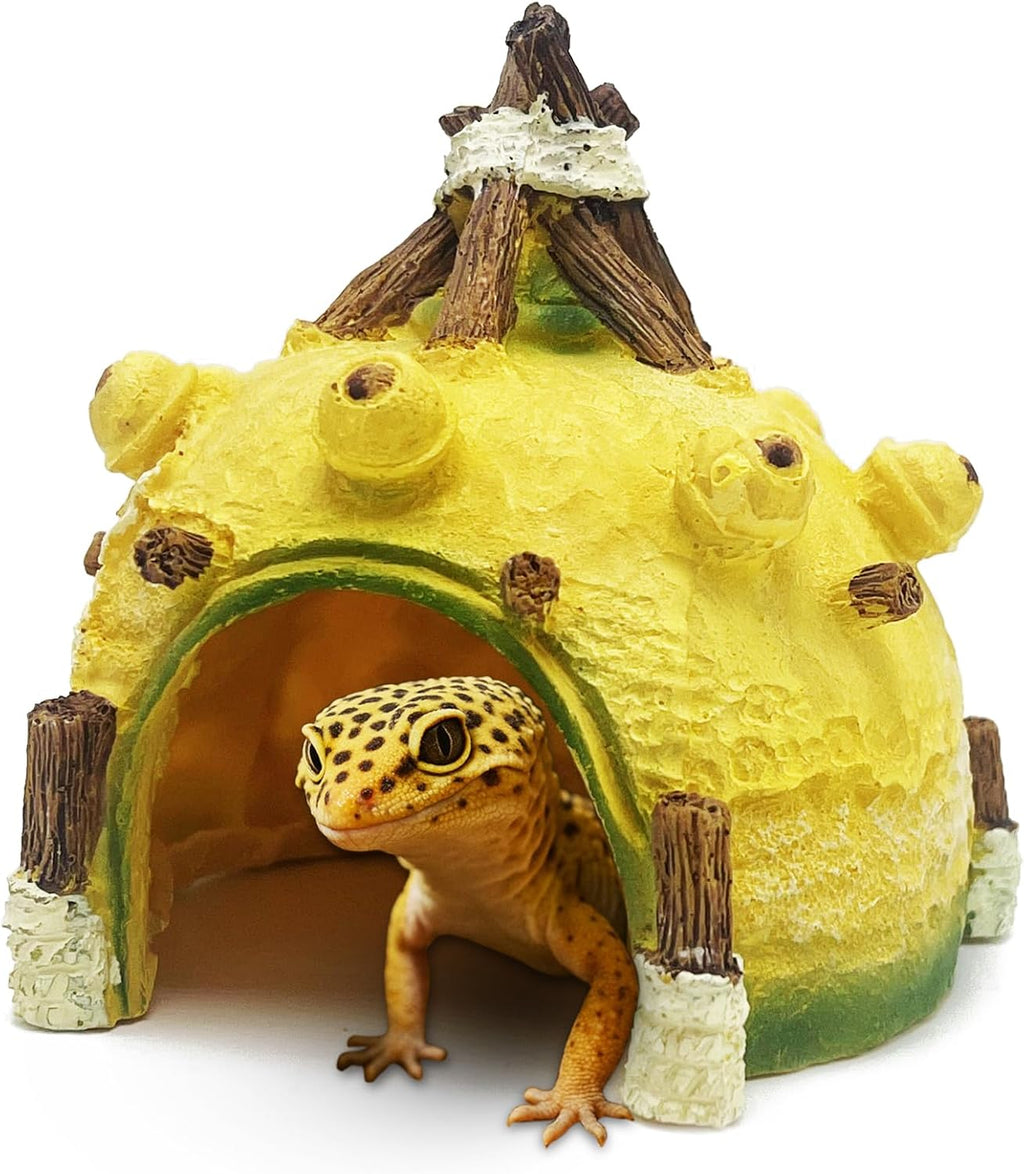 Leopard Gecko Reptile Hide Bearded Dragon Caves Strawberry Lizard Hideout Tank Accessories Crested Snake Décor Amphibian Habitat Decoration