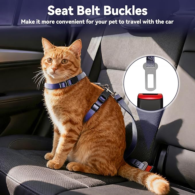 Cat Harness and Leash Set, 3-in-1 Escape Proof Adjustable, Comfortable Soft - Image 2