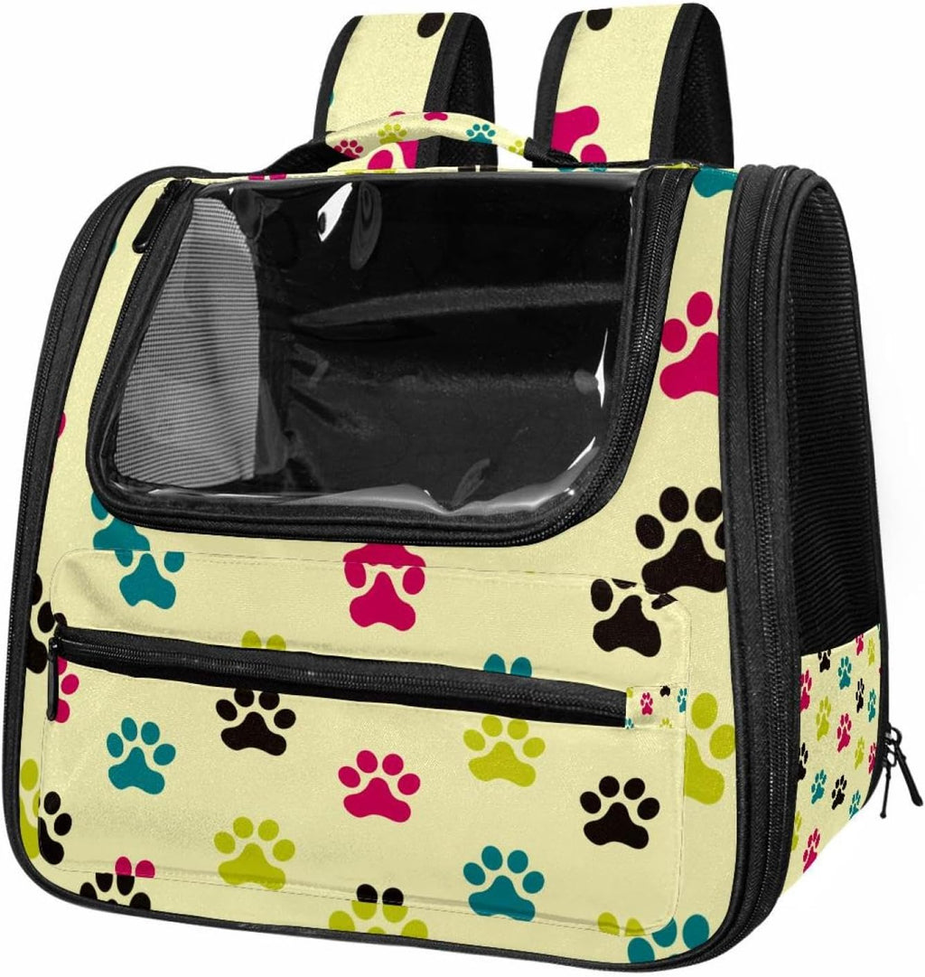Sunflower Black Pattern Traveler Backpack Pet Carriers for Cats and Dogs