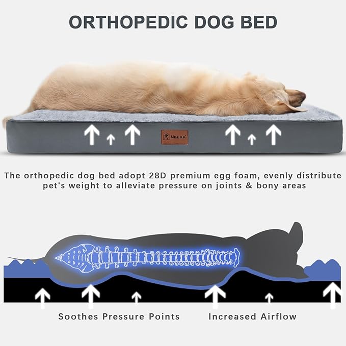 MIHIKK Waterproof Dog Bed Medium Size Dog Orthopedic Dog Beds - Image 2