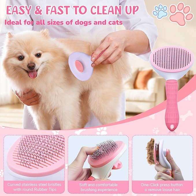 Dog Brush & Grooming Kit – 9-Piece Pet Brush & Deshedding Set - Image 4