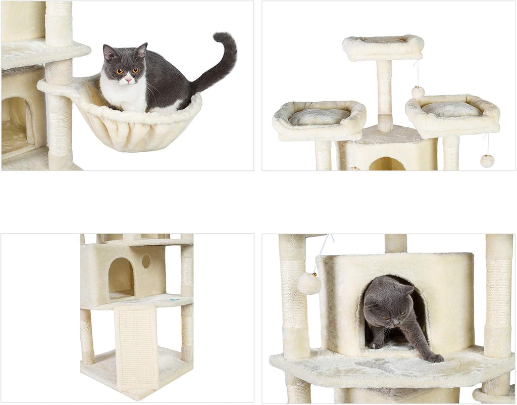 Hey-brother Cat Tree Tower with Multi-Level Large Condo, Platform, MPJ032M