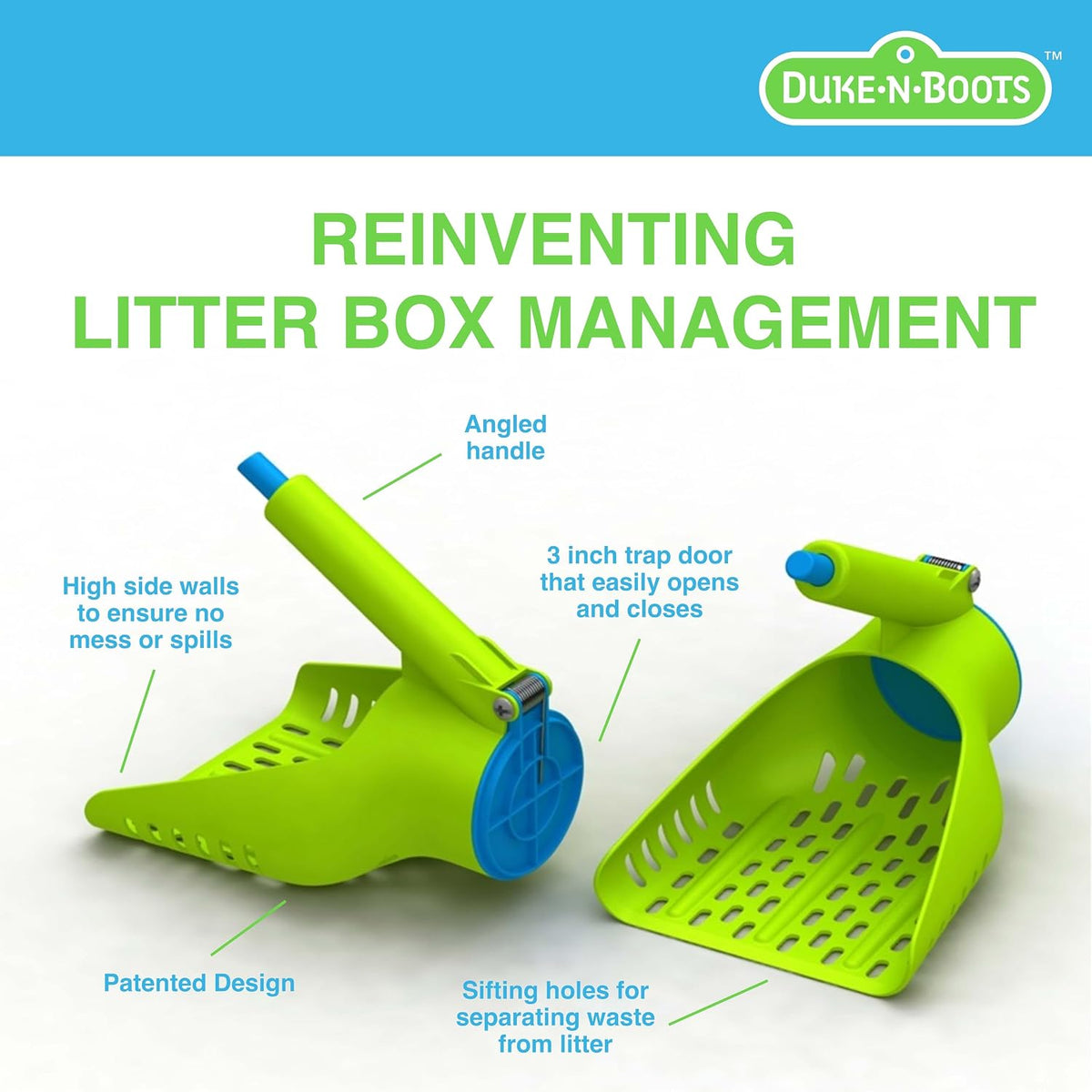 Cat Litter Scoop and Release - Gray, Litter Lifter, Poop Scoop