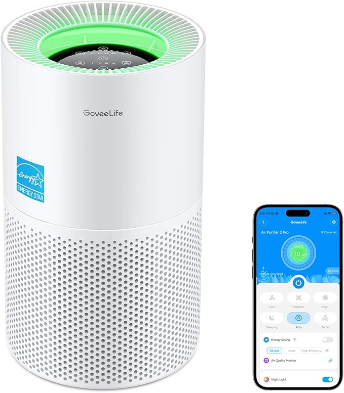 GoveeLife Air Purifiers for Home, Smart Air Purifier for Large Rooms by GoveeLife