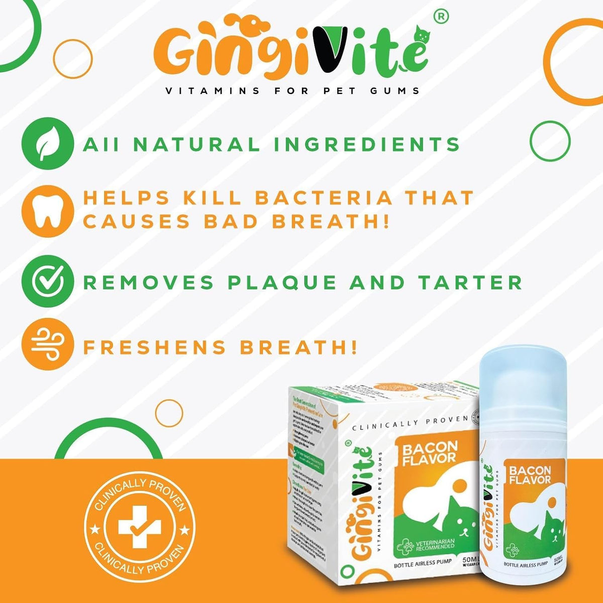 Dog Gingivitis Treatment, Stomatitis Treatment for Cats, Pet Gum Disease Treatment, Bad Breath Treatment, Oral Health for Teeth, Gums, Mouth and Tartar