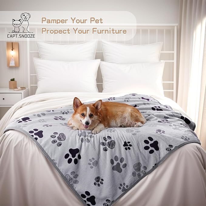 Waterproof Dog Blankets Pet Blanket 60"x80", Soft Fluffy Sofa Car Bed Protector - Image 6