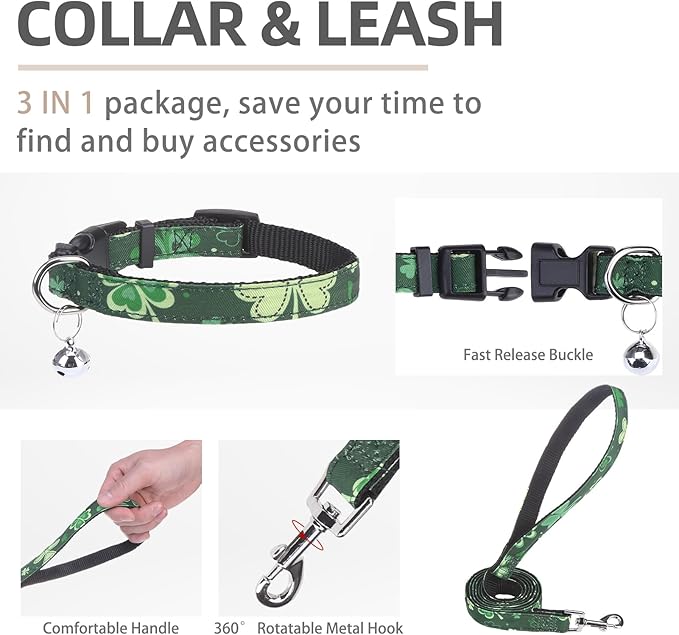 PUPTECK Adjustable Dog Harness Collar and Leash Set Step in No Pull Pet Harness - Image 4