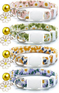 4 Pack Cotton Breakaway Cat Collar by LAFAYIspecializesinpetcollars
