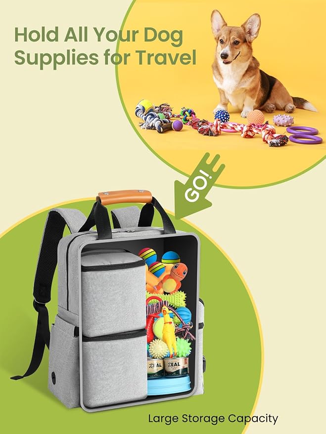 Dog Travel Bag All-in-One Set: DELOMO 25L Airline Approved Dog Travel Backpack - Image 4