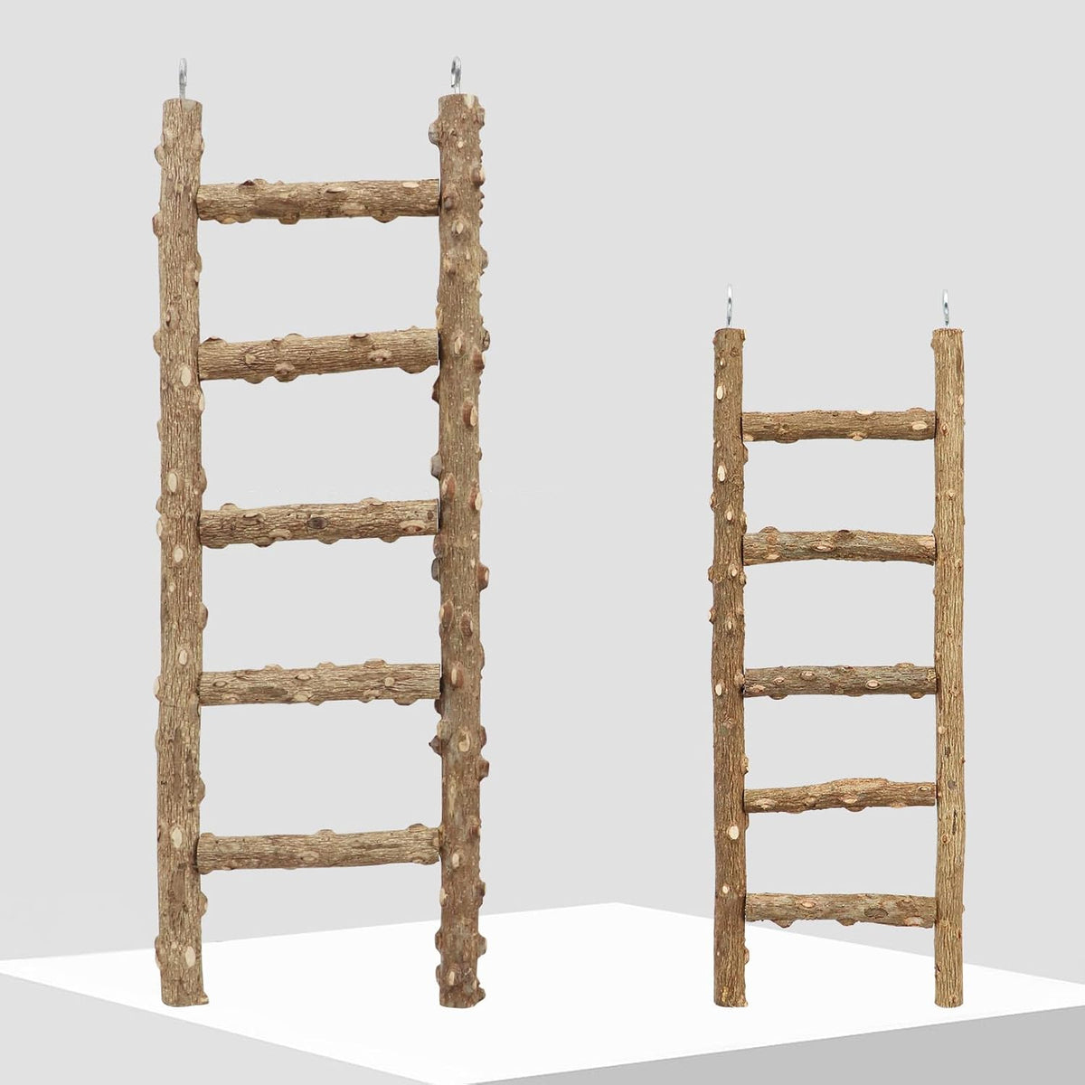 Natural Pepper Wood Parrot Ladder - Bird Climbing & Chewing Toy, Cage Accessory for Parrots, Parakeets, Cockatiels