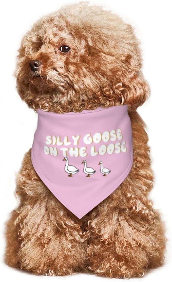Silly Goose on The Loose Triangle Dog Bandana, Summer Bandana Funny Triangle - Image 7